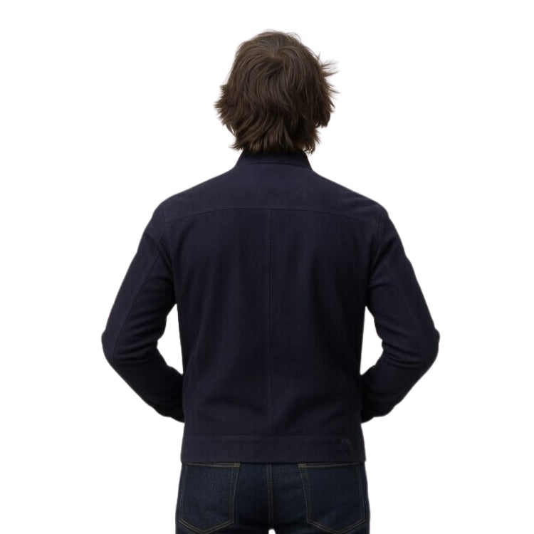 Blue suede jacket 