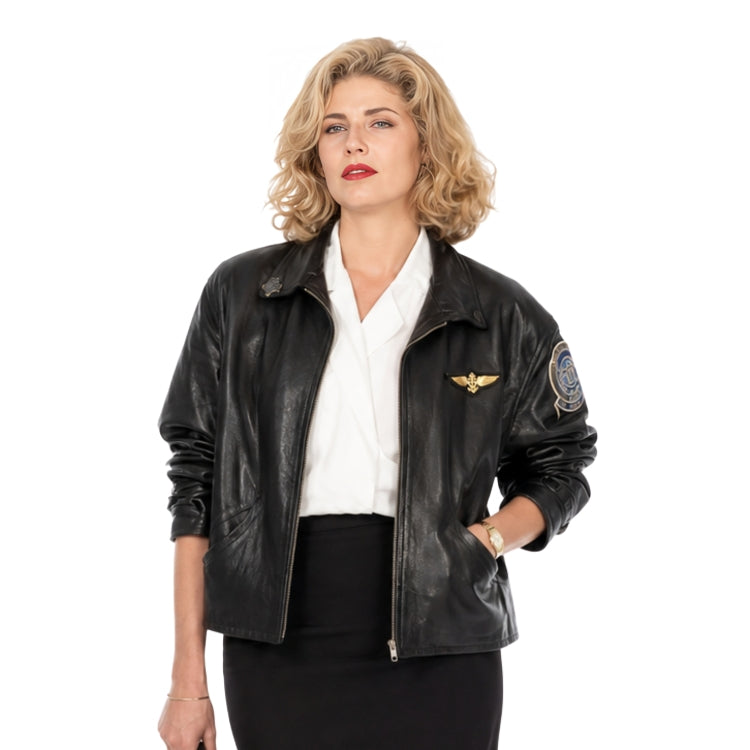 Person wearing a black jacket