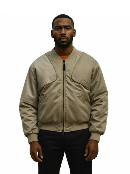 Trimmed Shell Bomber Jacket