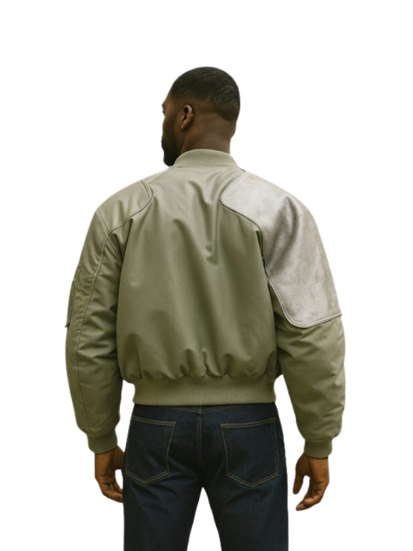 Trimmed Shell Convertible Bomber Jacket