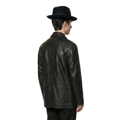 Troye Sivan 2026 Black Leather Long Coat