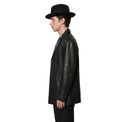 Troye Sivan Met Gala After Party Black Leather Coat