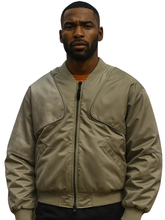Trimmed Shell Bomber Jacket