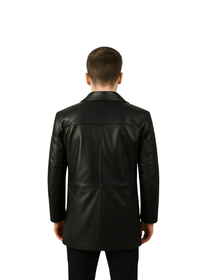 Classmith Black Leather Coat