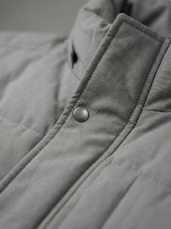 Men's Classic Gray Quilted Puffer Jacket