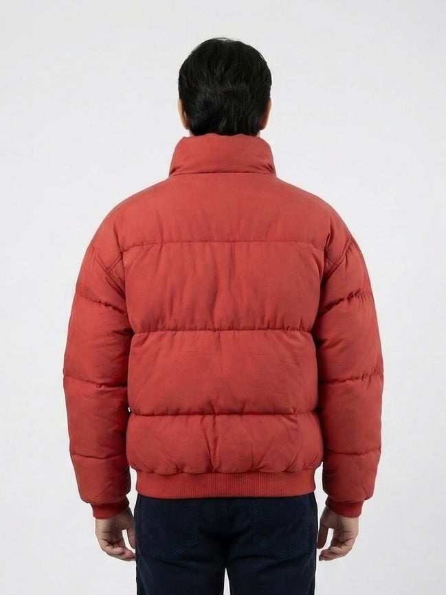 Men's Classic Red Winter Puffer Jacket