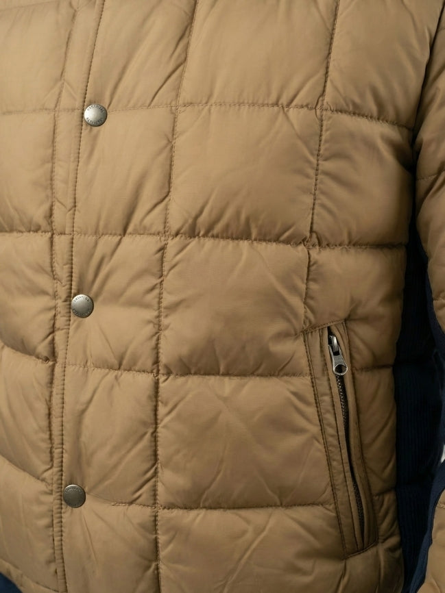 Men's Tan Quilted Puffer Jacket