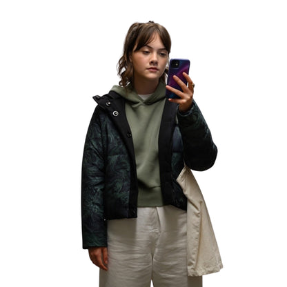 Emilia Jones Cat Person (2023) Green Puffer Jacket
