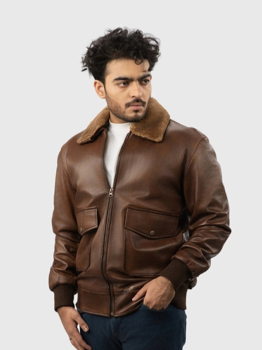 Men's G-1 Flight Style  Bomber Jacket