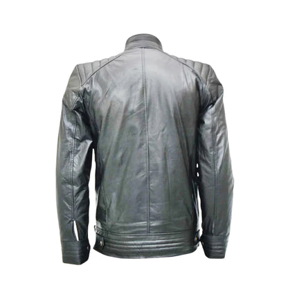 Grey Biker Leather Jacket – Stylish Motorcycle Riding Outerwear Jacket