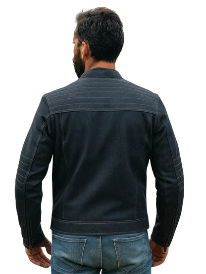 Men's Denim Motorcycle Jacket