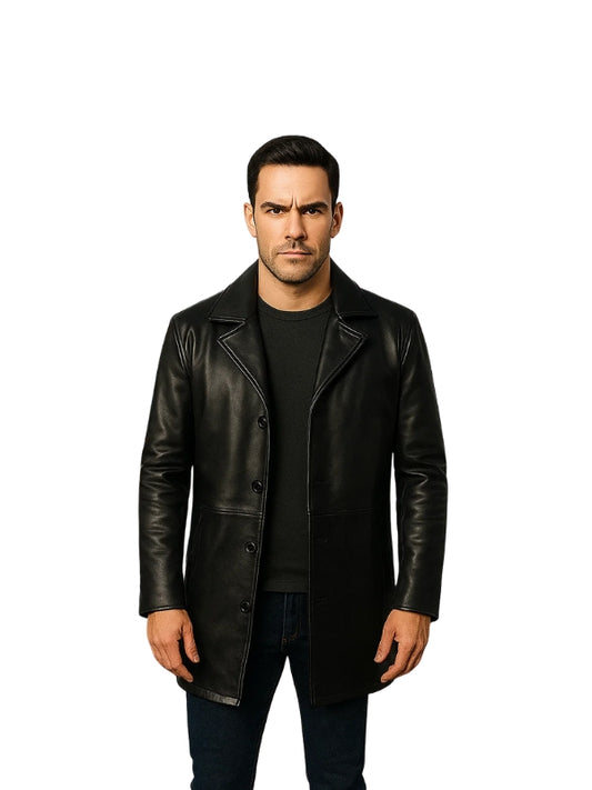 Classmith Black Leather Coat