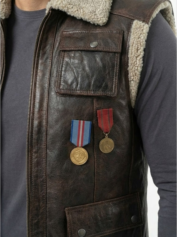 unisex battelgrounds leather vest