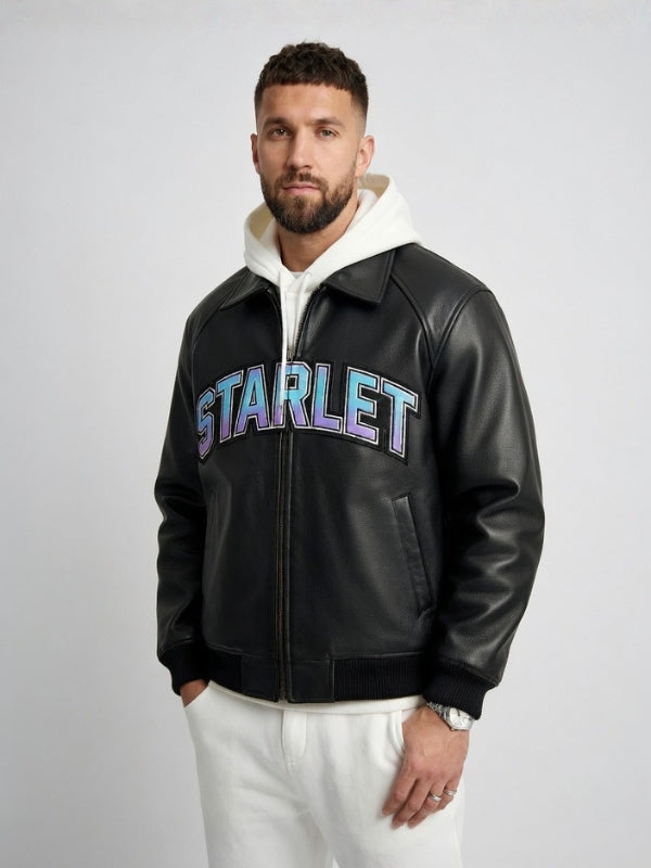 Men’s STARLET Leather Bomber Jacket