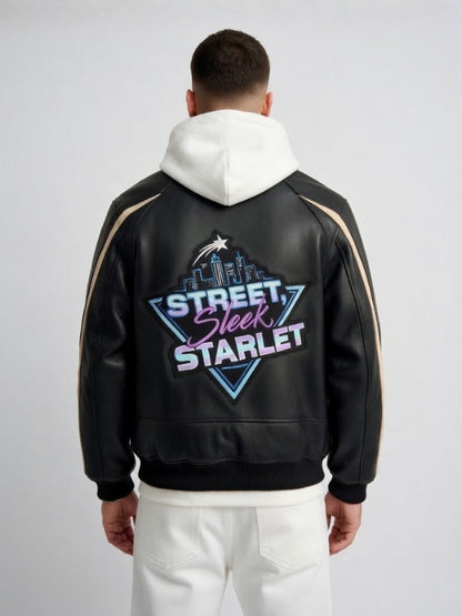 Men’s STARLET Leather Bomber Jacket