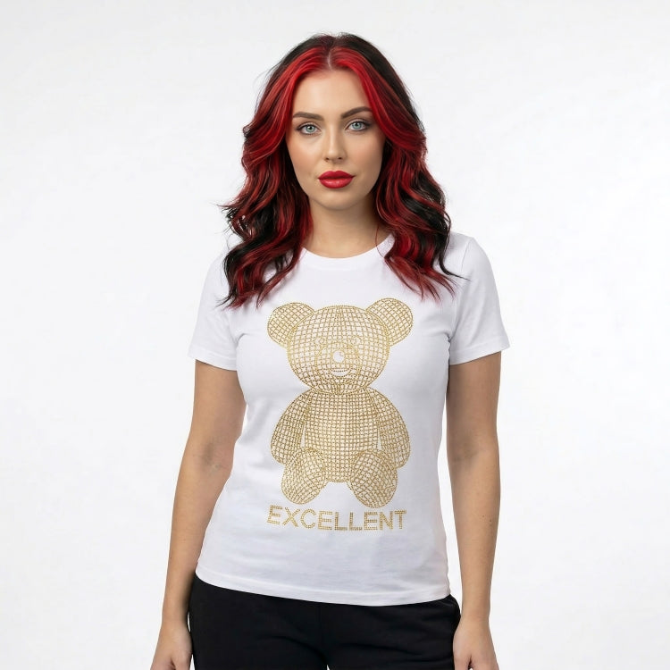 Bling Teddy Bear Rhinestone Tee