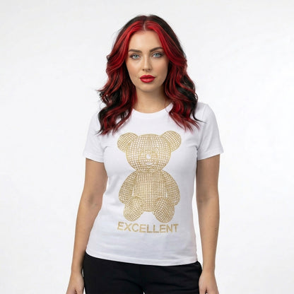 Bling Teddy Bear Rhinestone Tee