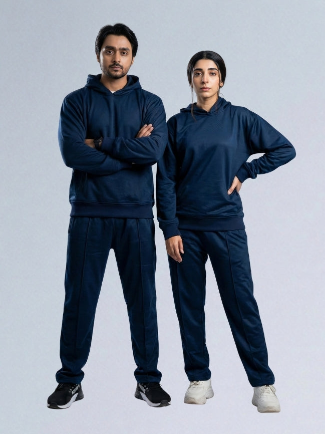 Unisex Blue Oversized Fleece Tracksuit