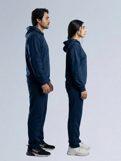 Unisex Blue Oversized Fleece Tracksuit