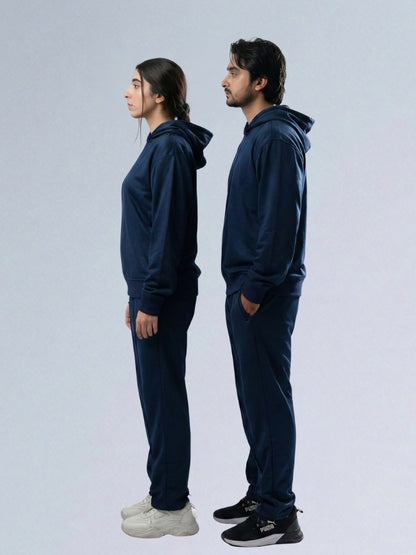 Unisex Blue Oversized Fleece Tracksuit