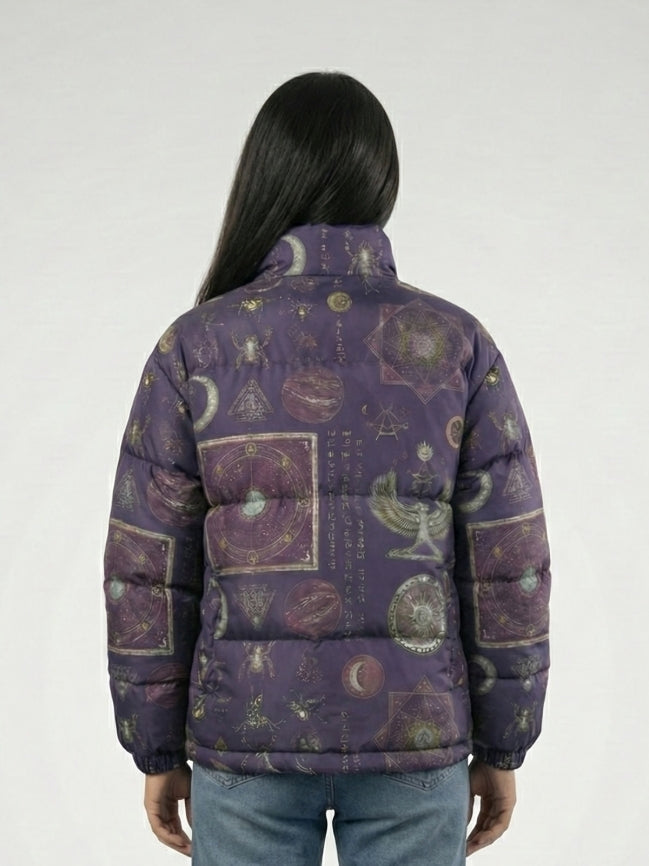 Women's Celestial Aesthetic Puffer Jacket