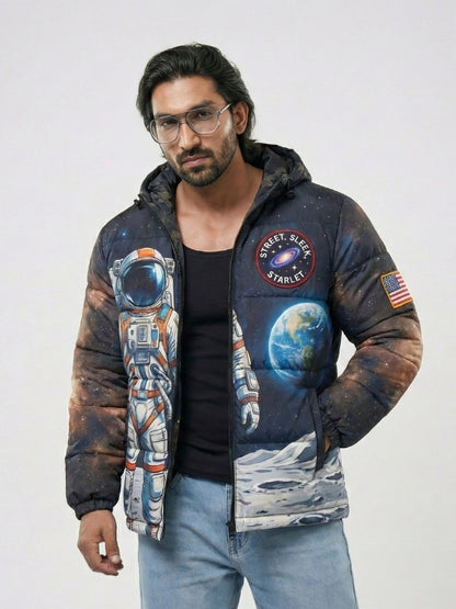 Galaxy Astronaut Men's Puffer Jacket