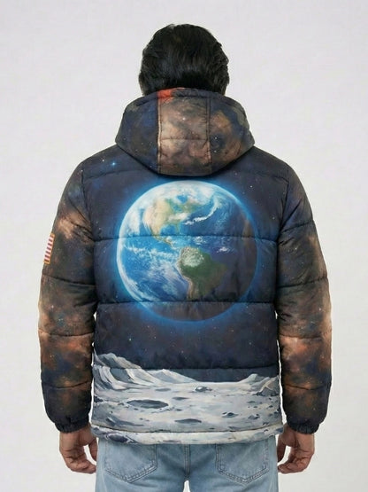 Galaxy Astronaut Men's Puffer Jacket