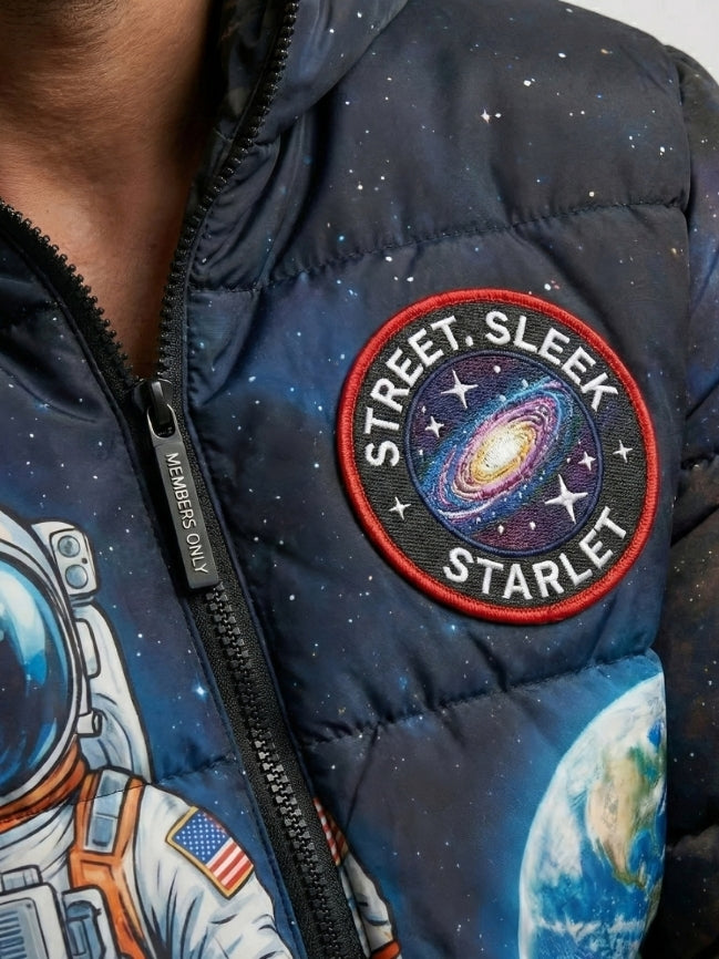 Galaxy Astronaut Men's Puffer Jacket