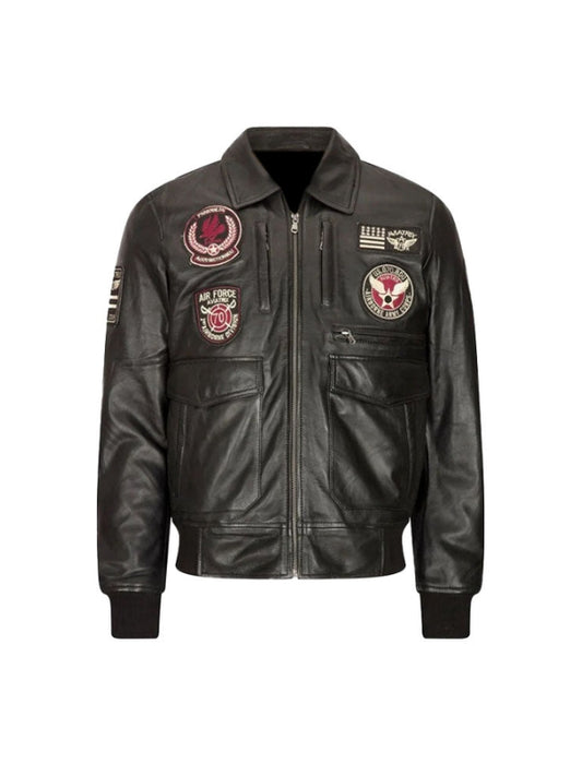 Men's Real Leather Air Force Aviatrix Brown Leather Jacket