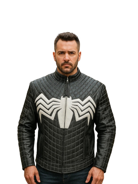 Venom Spiderman Leather Cosplay Costume Jacket