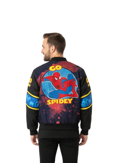 Vintage JH Design Spider-Man Racing Cotton Jacket
