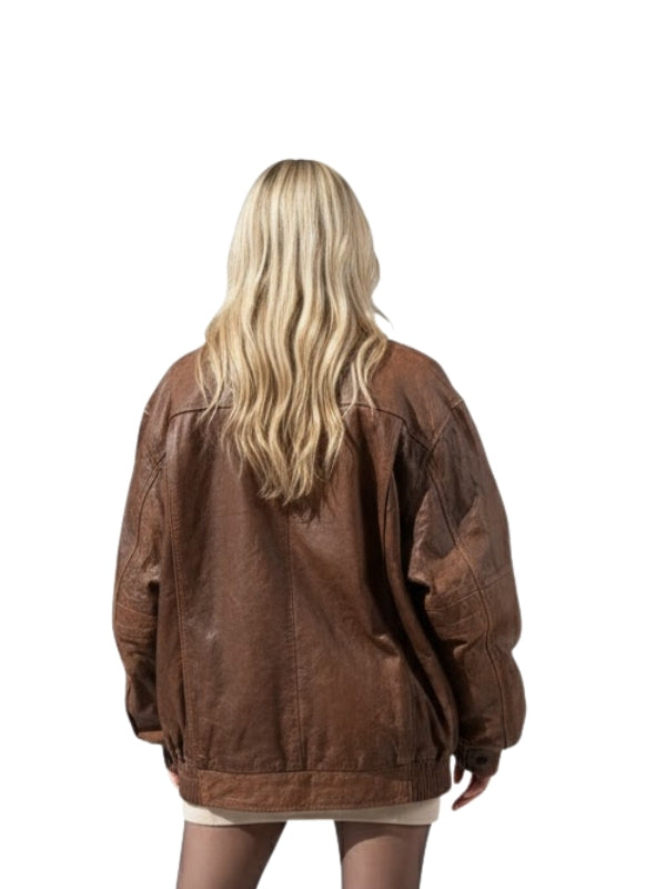 Women's Handmade Oversized Bomber Jacket