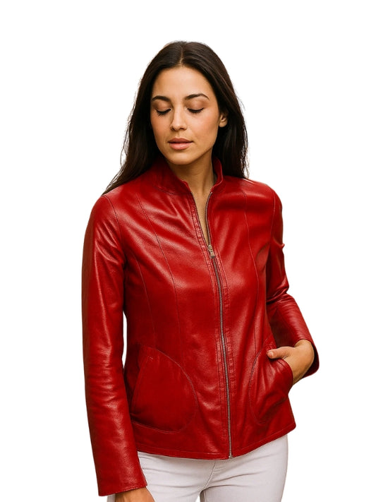 Women's Goat Leather Jacket