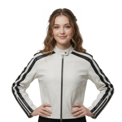 Women's Lambskin Racer Leather Jacket
