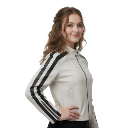 Women's Lambskin Racer Leather Jacket Buy Now