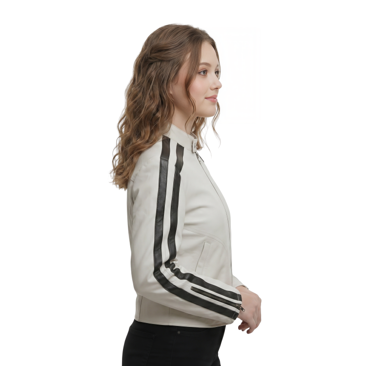 Women's Lambskin Racer Leather Jacket Get Yours Now