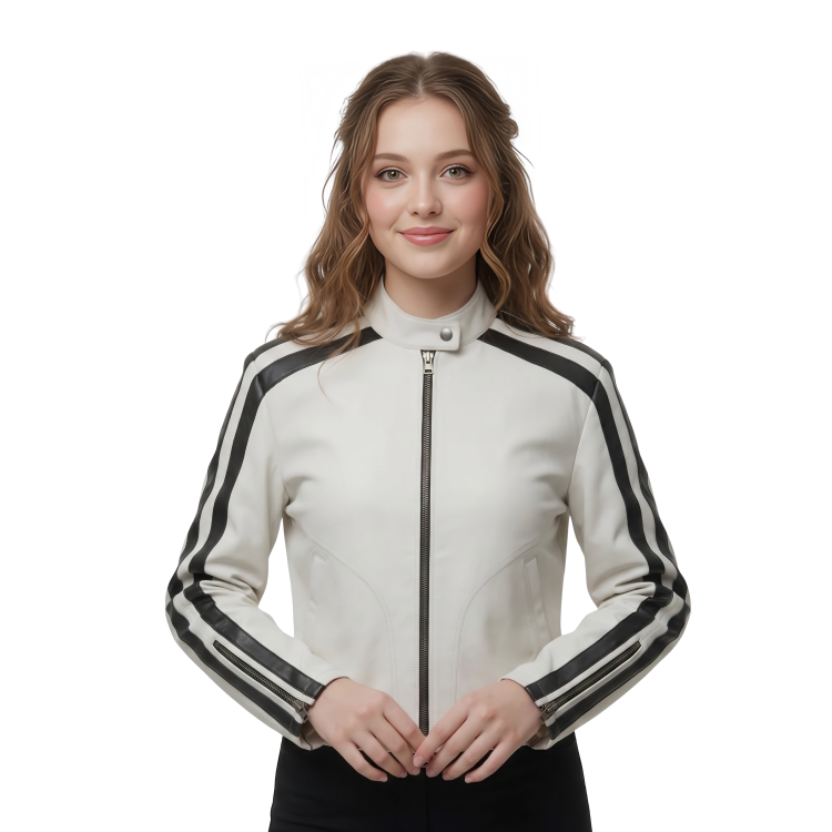 Women's Lambskin Racer Leather Jacket
