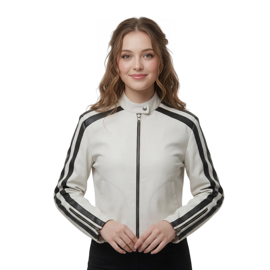 Women's Lambskin Racer Leather Jacket