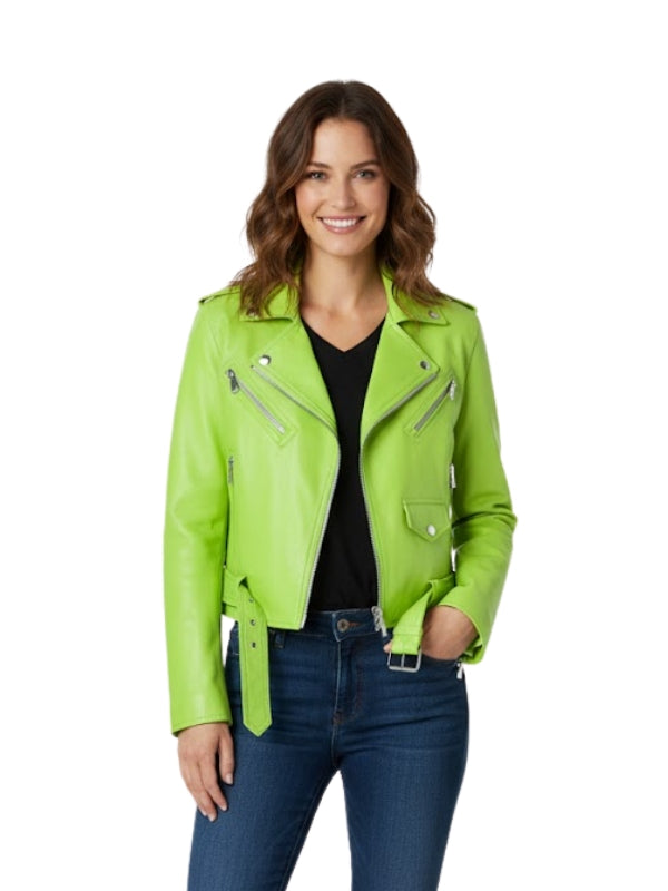 Women's Lime Green And Pink Jacket