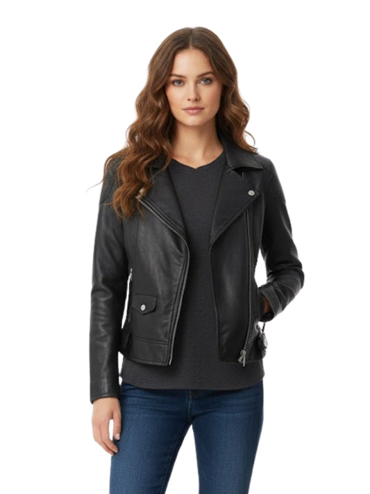 Women's Moto Black Biker Jacket