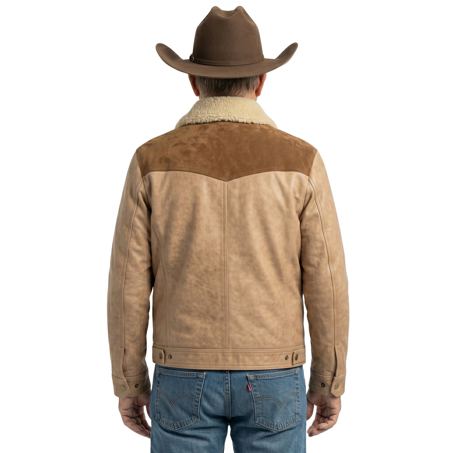 YS Rancher John Dutton Leather Shearling Coat