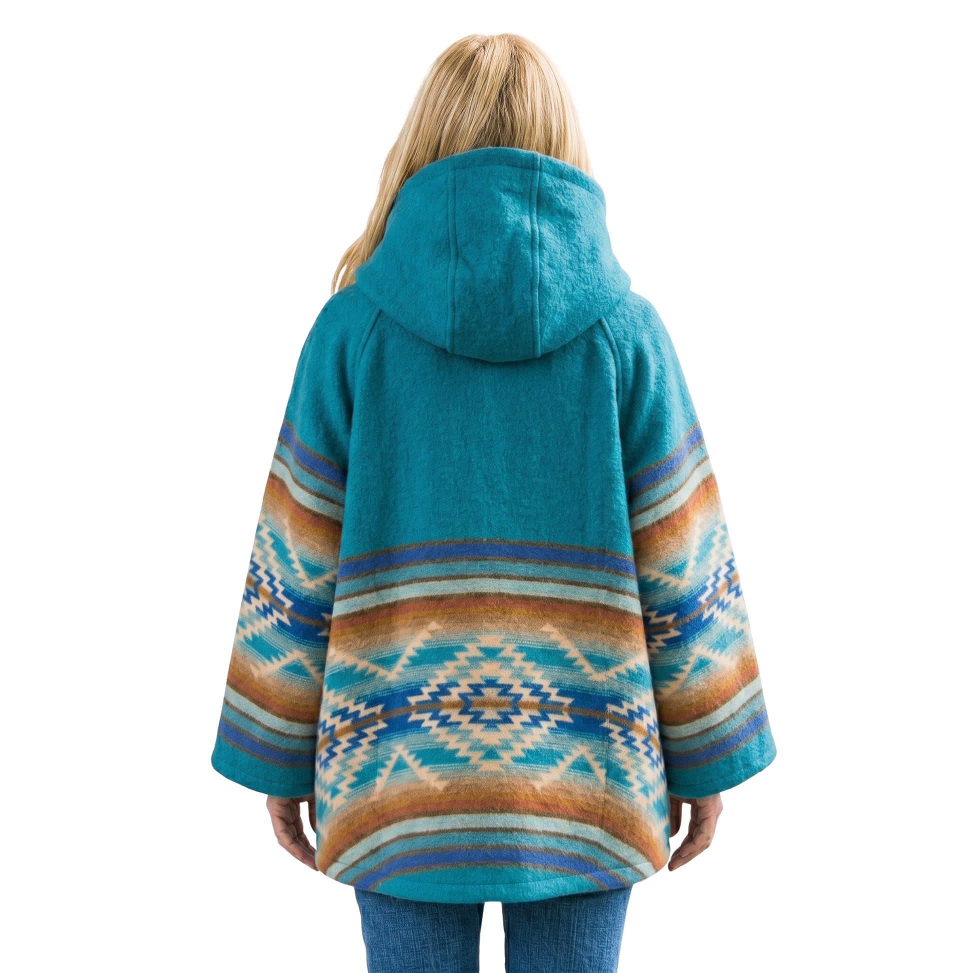YS Season Beth Dutton Western Blue Poncho