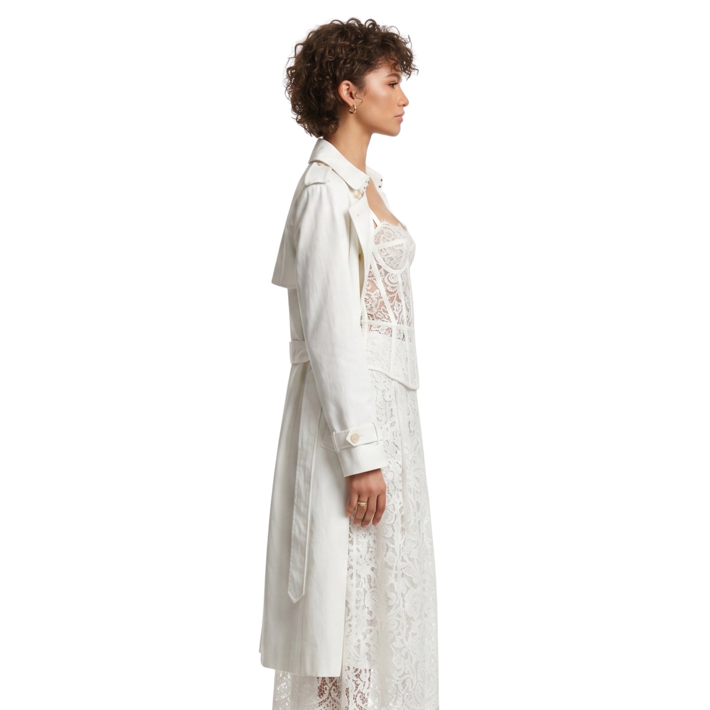 Zendaya Paris Fashion Week 2026 Off-White Wool Coat