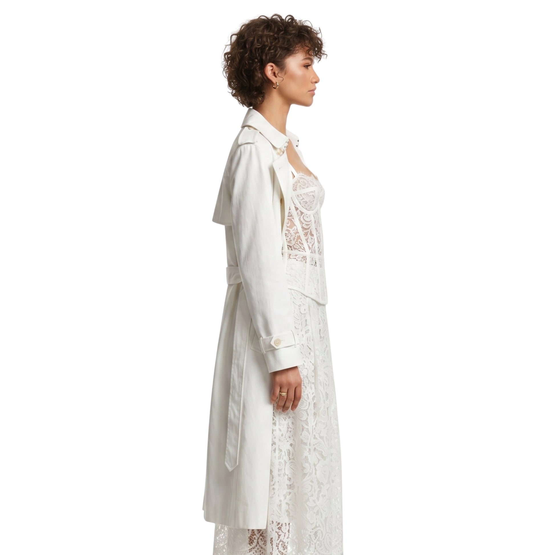 Zendaya Paris Fashion Week 2026 Off-White Wool Coat