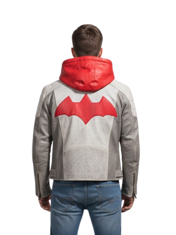 Arkham Knight Red Hood Leather Jacket