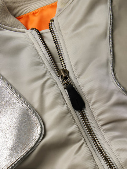Trimmed Shell Bomber Jacket